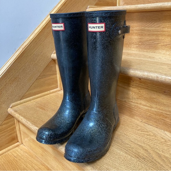 HUNTER Original Kids Starcloud Glitter Tall Rain Boot. New. - Picture 6 of 8